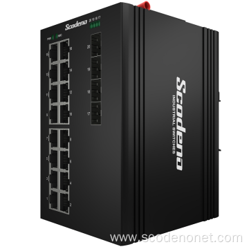 Scodeno L2 managed 4 gigabit SFP 16 port Gigabit POE Ethernt Port Switch industrial switch